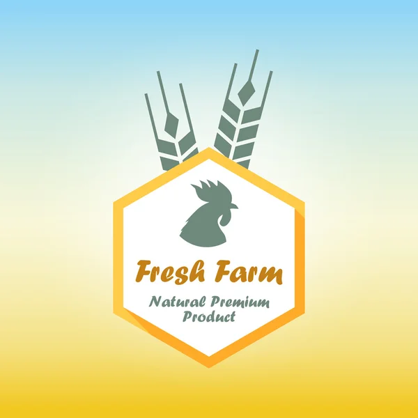 Fresh Farm Emblem — Stock Vector