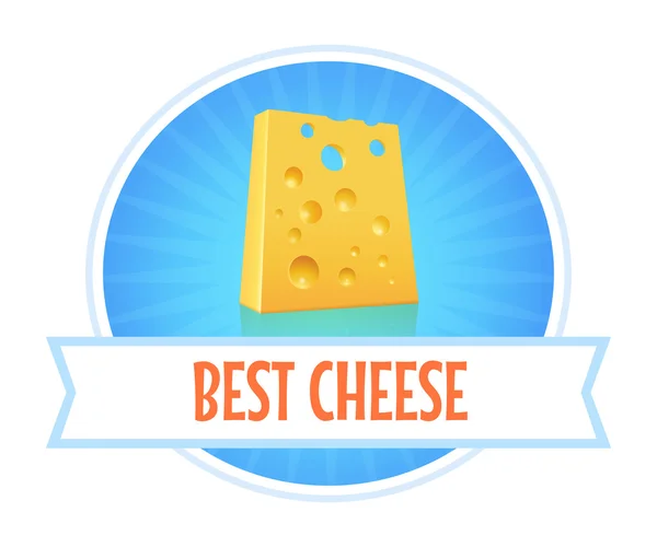 Logo con queso — Vector de stock