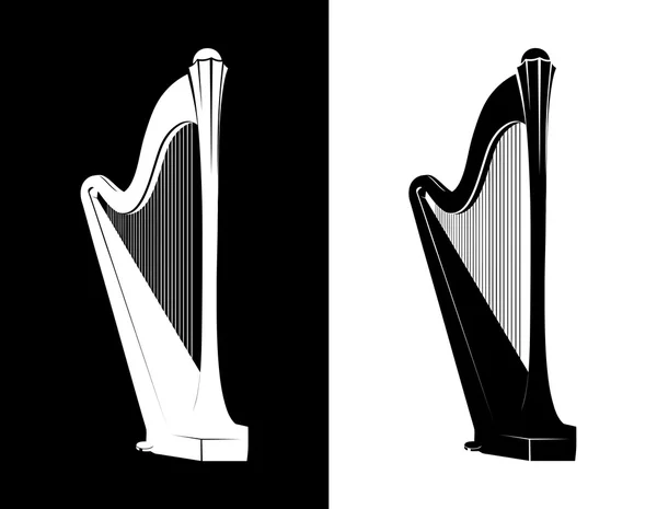 Harpe celtique — Image vectorielle