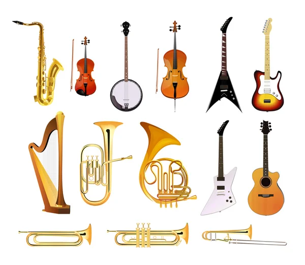 Instrumentos musicales de orquesta — Archivo Imágenes Vectoriales