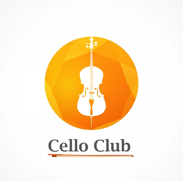 Logo-cselló klub — Stock Vector