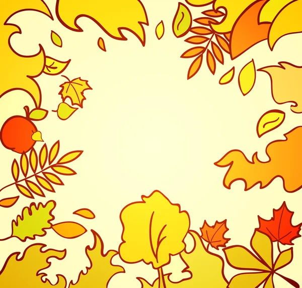 Autumn Card Illustration — Stock Vector