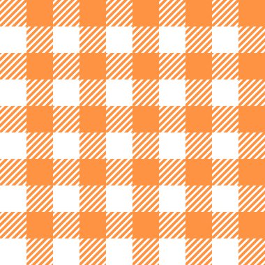 Masa örtüsü turuncu Checkered tasarımı ile