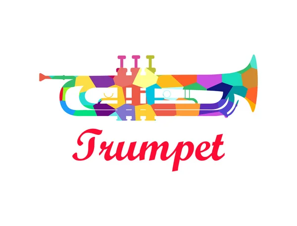 Trumpet - Brass Orchestra Musical Instrument — Stock Vector