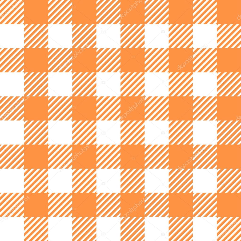 Tablecloth in orange with Checkered design