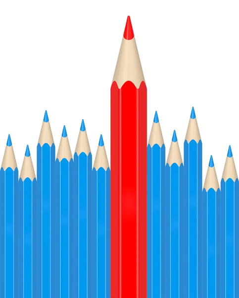 El lápiz rojo — Foto de Stock