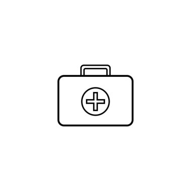 İlk yardım simgesi gri arka planda izole edildi. Web sitenizin tasarımı için tıbbi sembol, logo, uygulama, UI.