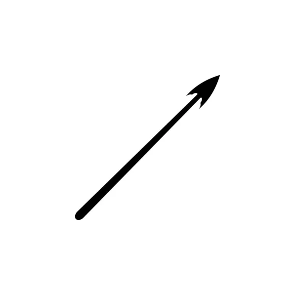 Speer Symbol Illustration Isoliert Auf Weißem Hintergrund Zeichen Symbol Speervektorlogo — Stockvektor