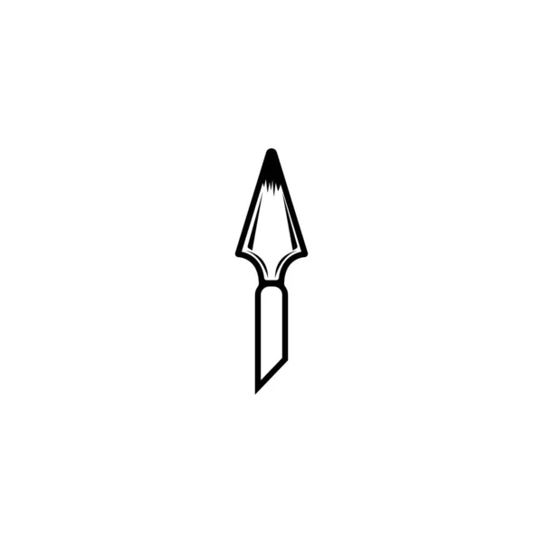 Иллюстрация Значка Копья Изолирована Белом Фоне Символа Знака Логотип Вектора — стоковый вектор
