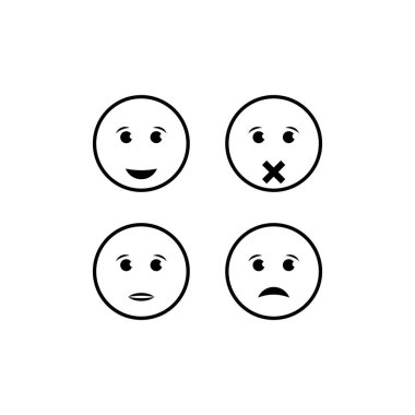 emoji simgesi vektör çizim şablonu
