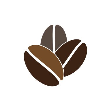 kahve çekirdekleri logo vektör çizimi tasarımı