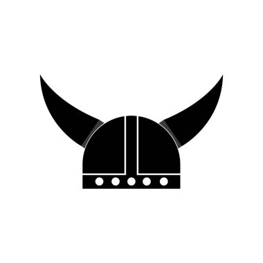 Miğfer vikinglerin logosu vektör dizayn ediyor