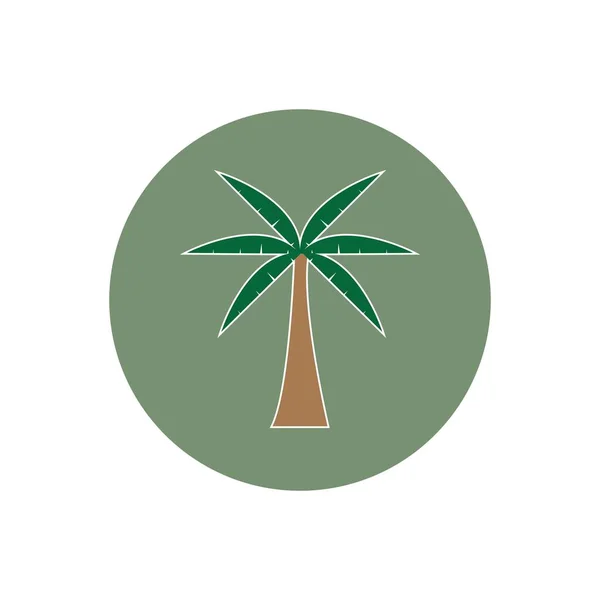 Palmiye Ağacı Logo Şablonu Vektör Çizimi — Stok Vektör
