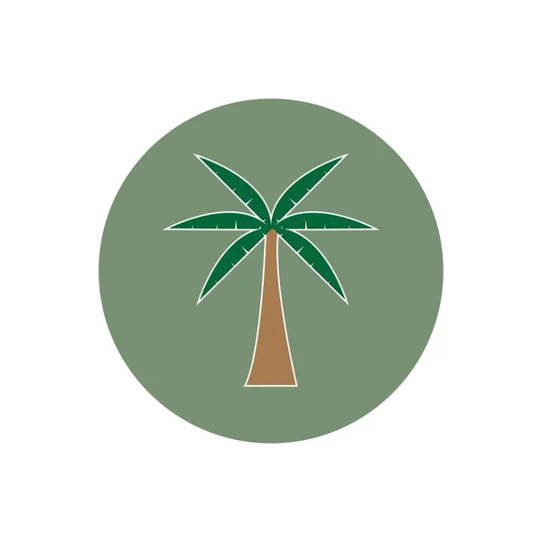 Palmera Verano Logo Plantilla Vector Ilustración — Vector de stock