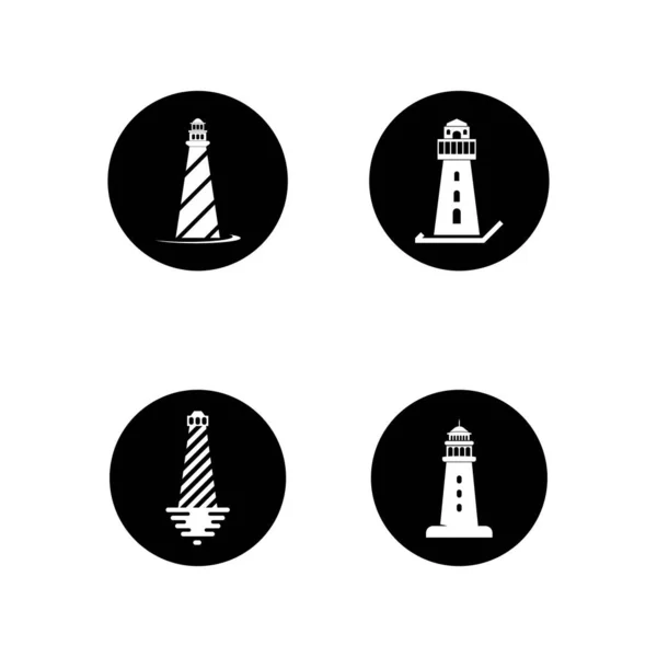 Modèle Logo Phare Design Illustration Vectorielle — Image vectorielle