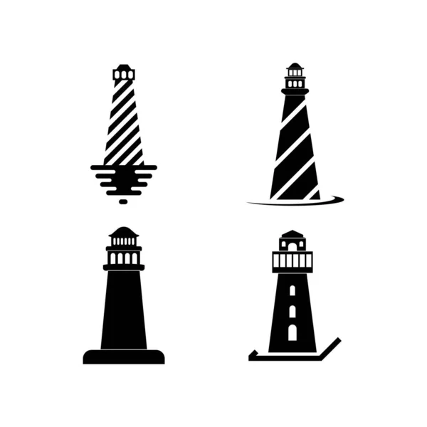 Projeto Modelo Logotipo Farol Ilustração Vetorial — Vetor de Stock