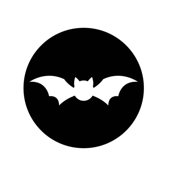 Bat Ilustration Logo Vector Template — Stock Vector