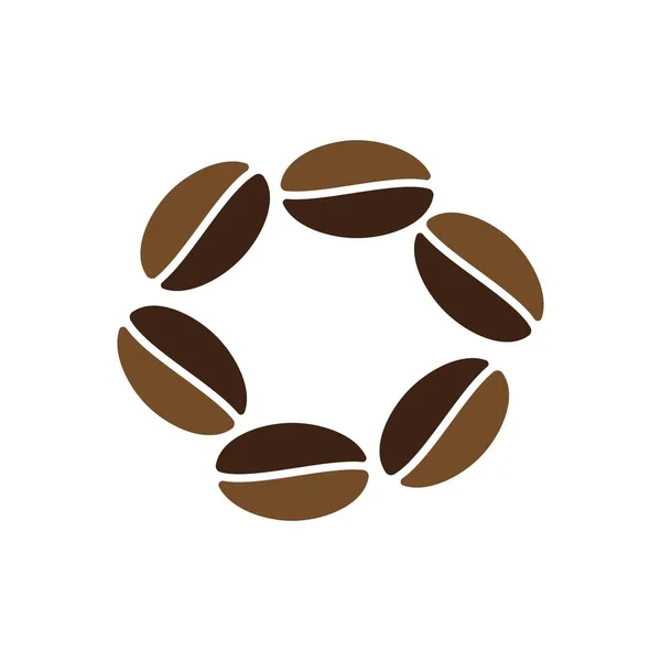 Kávová Zrna Logo Vektor Ilustrační Design — Stockový vektor