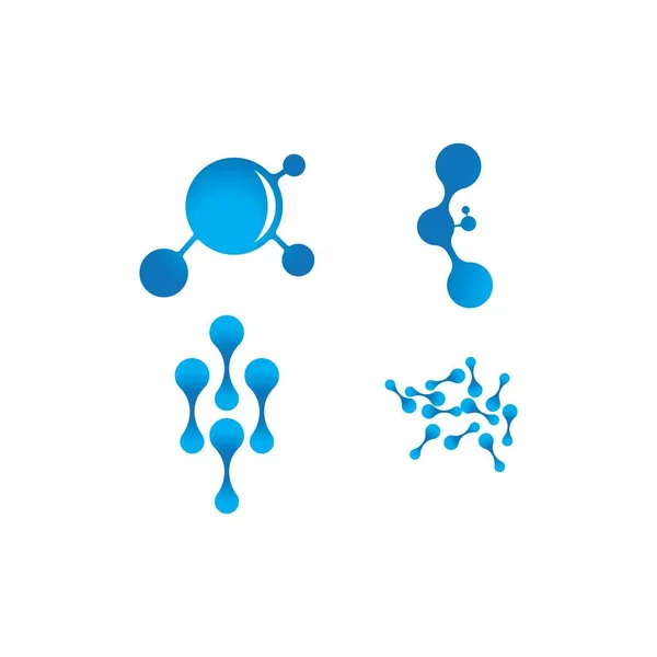 Molecule Logotipo Modelo Vetor Ícone —  Vetores de Stock