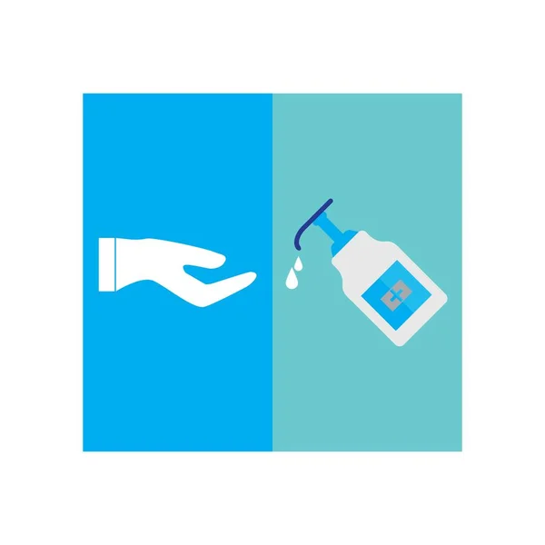 Απολύμανση Χέρι Απολυμαντικό Μπουκάλι Εικονίδιο Πλύσιμο Τζελ Μαύρη Σιλουέτα Εικονογράφηση — Διανυσματικό Αρχείο