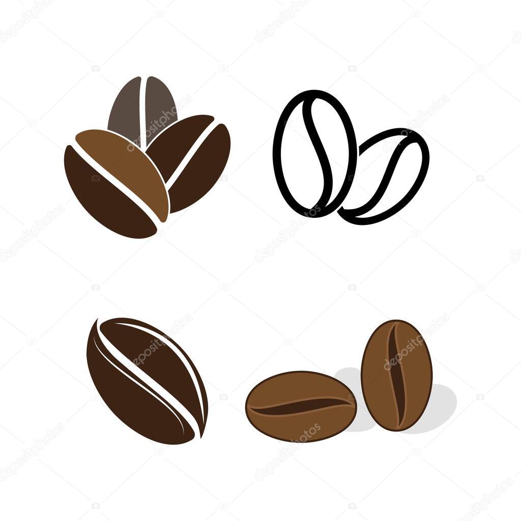 coffee beans logo vector illustration design