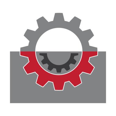 Gear Logo Şablonu vektör çizimi tasarımı