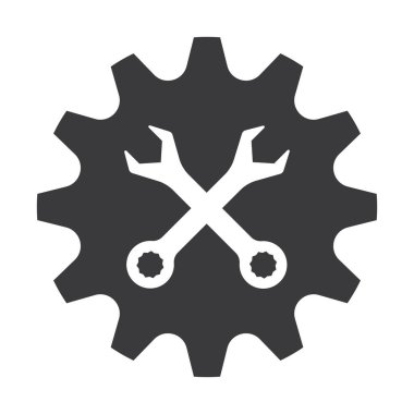 Gear Logo Şablonu vektör çizimi tasarımı