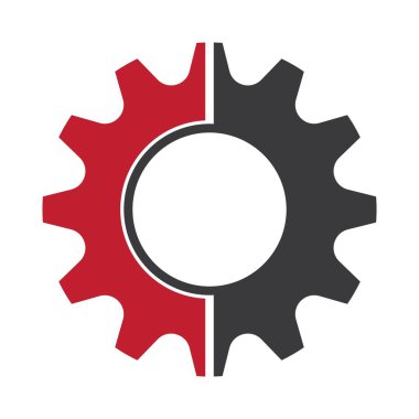 Gear Logo Şablonu vektör çizimi tasarımı