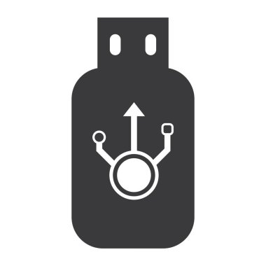 USB veri transferi logo vektör şablonu