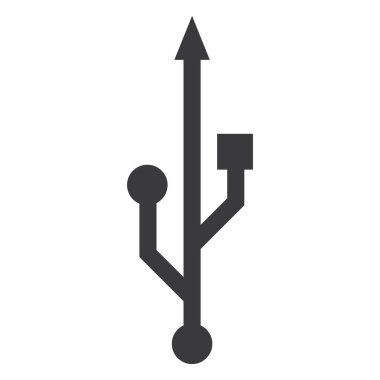 USB veri transferi logo vektör şablonu