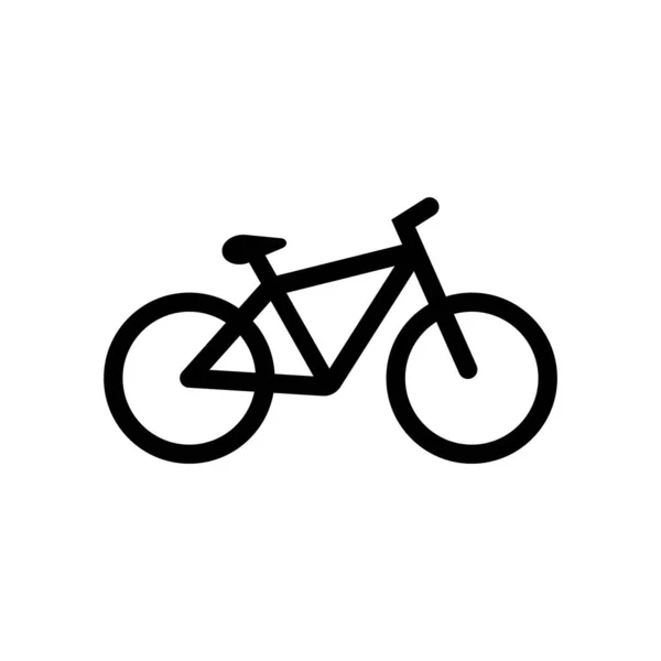 Icono Bici Logo Vector Ilustración Negro Sobre Fondo Blanco — Vector de stock