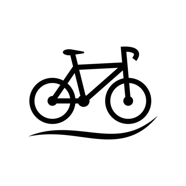 Fahrrad Ikone Logo Vektor Illustration Schwarz Auf Weißem Hintergrund — Stockvektor