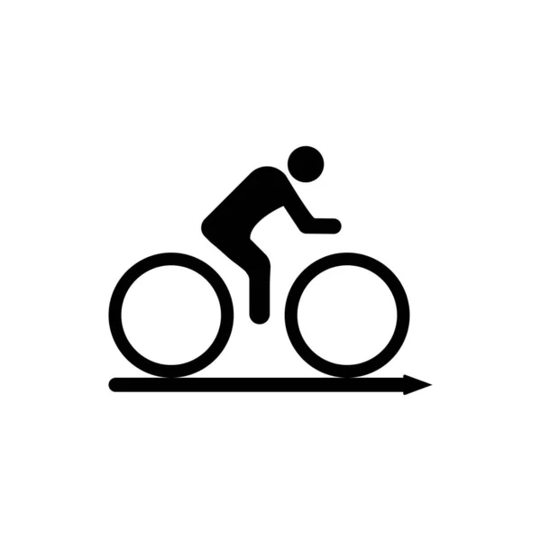 Bike Icon Logo Vector Illustratie Het Zwart Witte Achtergrond — Stockvector