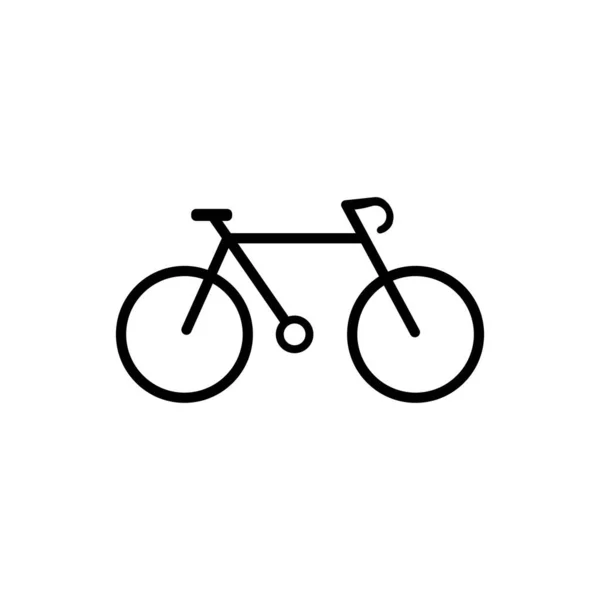 Ícone Bicicleta Logotipo Vetor Ilustração Preto Sobre Fundo Branco —  Vetores de Stock