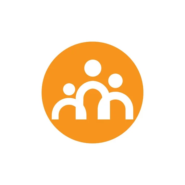 Felice Famiglia Logo Modello Progettazione Vettoriale — Vettoriale Stock