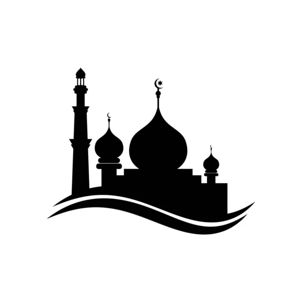 Mosque Logo Vector Illustration Design Template — Stock Vector