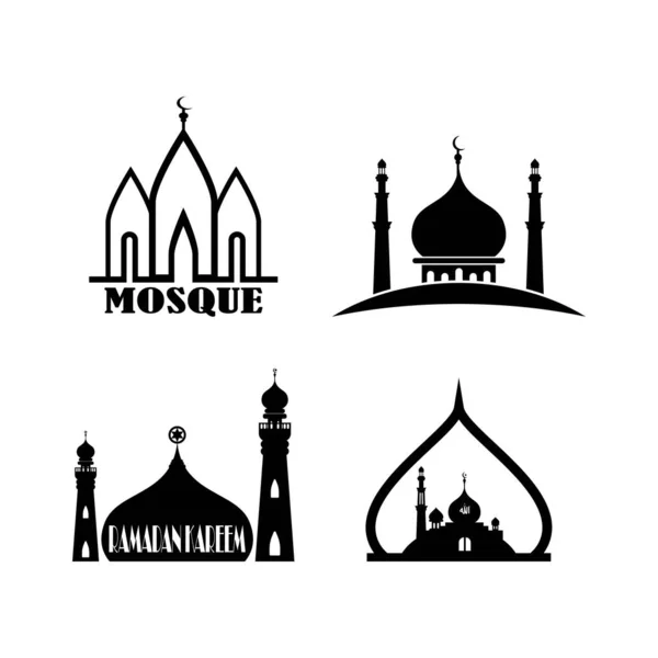 Mosque Logo Vector Illustration Design Template — Stock Vector