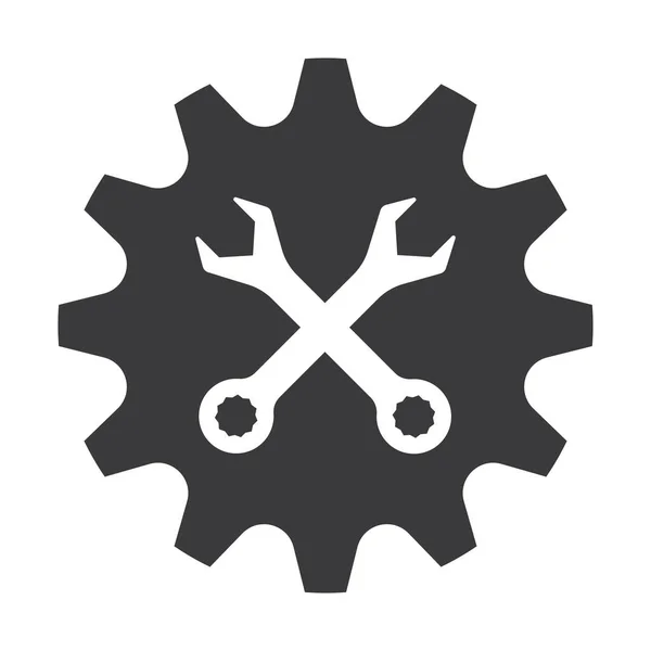 Gear Logo Template Vector Pictogram Illustratie Ontwerp — Stockvector