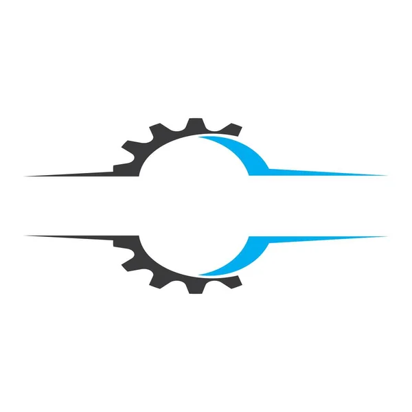 Gear Logo Şablonu Vektör Çizimi Tasarımı — Stok Vektör