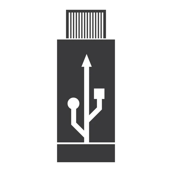 Mall För Usb Logotyp För Dataöverföring — Stock vektor