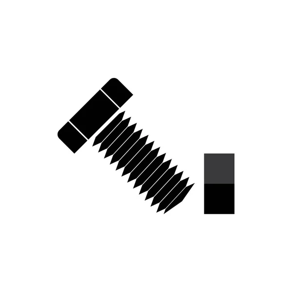 Ikona Bolt Nut Engineering Construction Element Illustration Simple Vector Sign — Stockový vektor