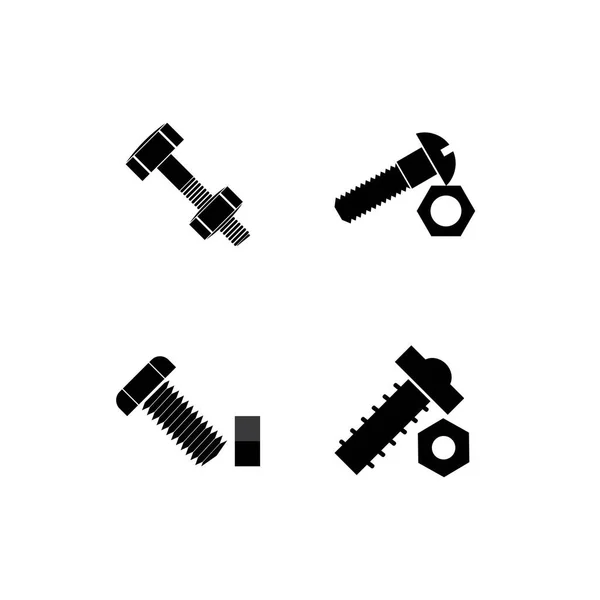 Ikona Nakrętki Ilustracja Elementu Inżynieryjnego Lub Budowlanego Jako Prosty Znak — Wektor stockowy