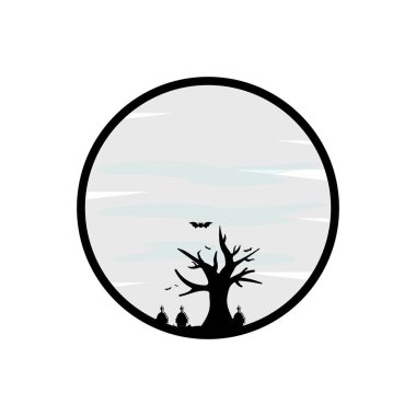 Helloween logo vektör illüstrasyon tasarımı arka planı