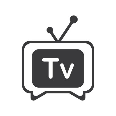 TV logo tasarımı düz simge