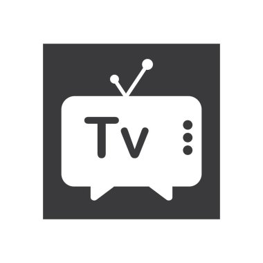 TV logo tasarımı düz simge