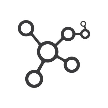 Molekül logo vektör tasarımı örnekleme şablonu