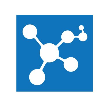 Molekül logo vektör tasarımı örnekleme şablonu