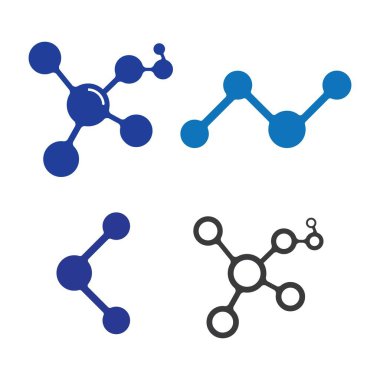 Molekül logo vektör tasarımı örnekleme şablonu