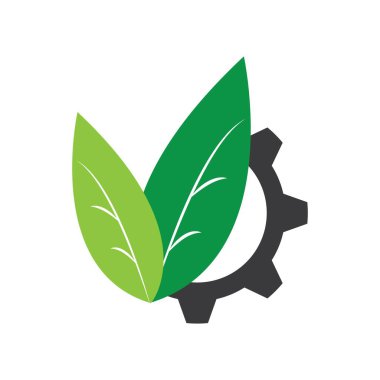 Vites yaprağı logo vektör şablonu