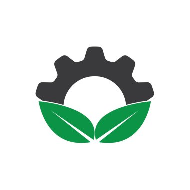 Vites yaprağı logo vektör şablonu